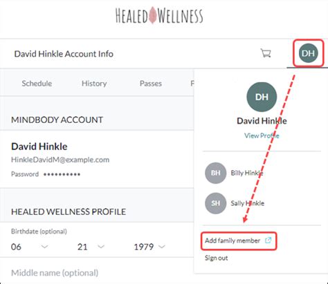 mindbody account.